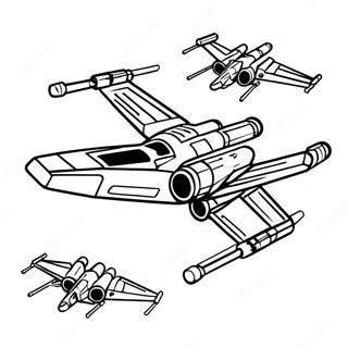 Kolorowanka X Wing Starfighter W Locie 40048-33216