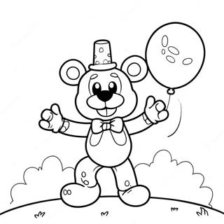 Kolorowanka Funtime Freddy Z Balonem 40849-33849