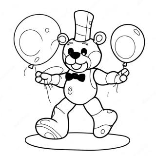 Kolorowanka Funtime Freddy Z Balonem 40849-33851