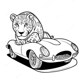 Kolorowanka Ze Sportowym Samochodem Jaguar 41159-34182