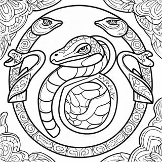 Kolorowanka Z Emblematem Weza Slytherin 41740-34649