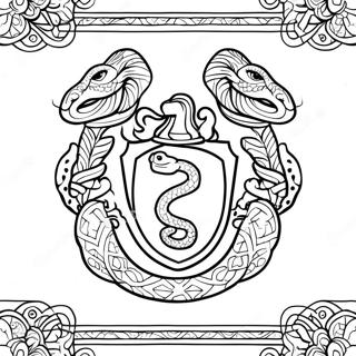 Kolorowanka Z Emblematem Weza Slytherin 41740-34650