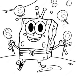 Spongebob Urodziny Kolorowanki