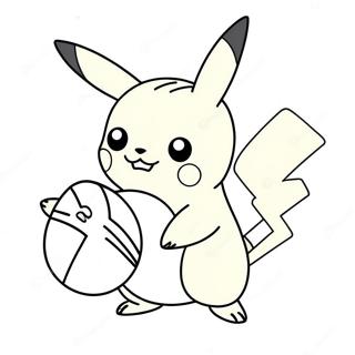 Uroczy Pikachu Z Pokeballem Kolorowanka 4251-3429