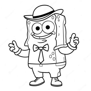 Spongebob W Fajnym Gangsterskim Stroju Kolorowanka 42922-35744