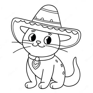 Kolorowanka Zabawnego Taco Cat W Sombrero 43042-35840