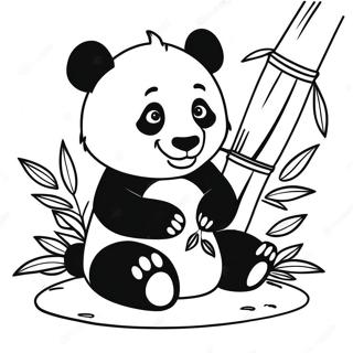 Kolorowanka Z Urokliwa Panda Wsrod Bambusow 44783-37228