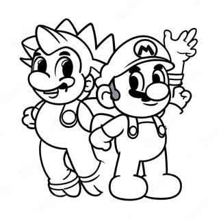 Mario I Sonic Kolorowanki