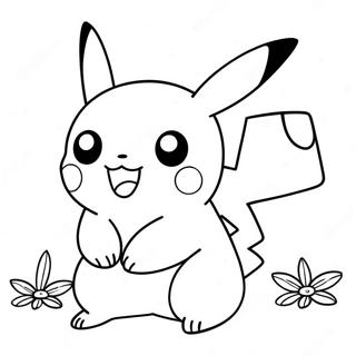 Kolorowanka Uroczy Pikachu Pokemon 46934-39057