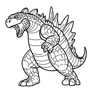 Kolorowanka Grozny Godzilla Ryczacy 47514-39527