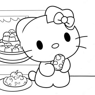 Kolorowanka Hello Kitty Piekacej Pyszne Smakolyki 47885-39813