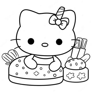 Kolorowanka Hello Kitty Piekacej Pyszne Smakolyki 47885-39814