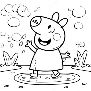 Kolorowanka Z Peppa Pig W Blotnistych Kaluzach 47984-39886