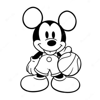 Mickey Mouse Koszykówka Kolorowanki