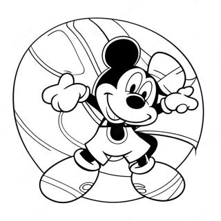 Kolorowanka Mickey Mouse Grajacego W Koszykowke 49354-40974