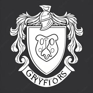 Kolorowanka Herbu Domu Gryffindor 49455-41050