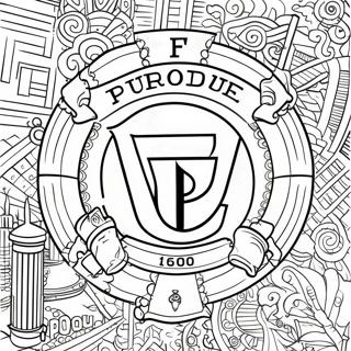 Kolorowanka Logo Uniwersytetu Purdue 49574-41364