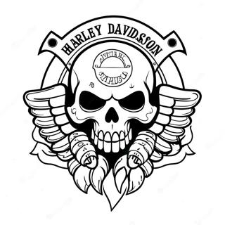 Kolorowanka Czaszka Logo Harley Davidson 51204-42652