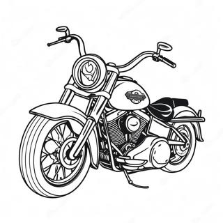 Kolorowanka Czaszka Motocykl Harley Davidson 51205-42654