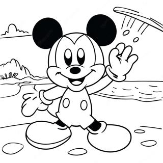 Kolorowanka Mickey Mouse Na Plazowej Zabawie 51345-42766