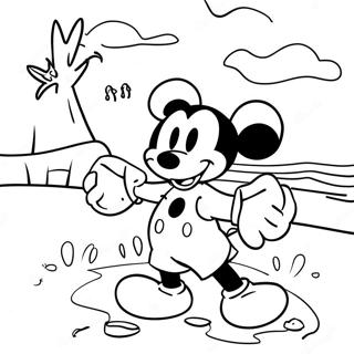 Kolorowanka Mickey Mouse Na Plazowej Zabawie 51345-42767
