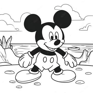 Kolorowanka Mickey Mouse Na Plazowej Zabawie 51345-42768