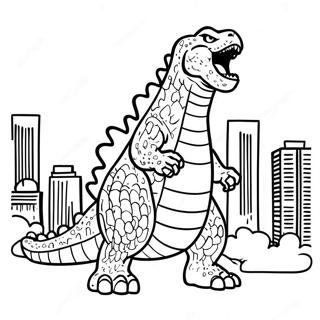 Godzilla Ryczacy W Miescie Kolorowanka 51665-43027