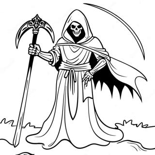 Zlowrogi Demon Grim Reaper Z Kosa Kolorowanka 52136-43386