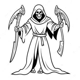 Zlowrogi Demon Grim Reaper Z Kosa Kolorowanka 52136-43388