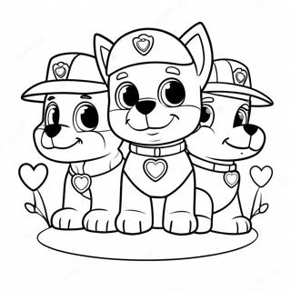 Kolorowanka Z Uroczymi Szczeniakami Paw Patrol Z Sercami 52347-43551