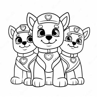 Kolorowanka Z Uroczymi Szczeniakami Paw Patrol Z Sercami 52347-43552