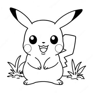 Kolorowanka Uroczej Pikachu Bawiacej Sie 53147-44184