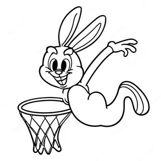 Kolorowanka Bugs Bunny Dunkujacy 532-428