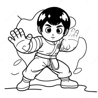 Kolorowanka Z Rock Lee W Dynamicznej Pozie 53779-44826