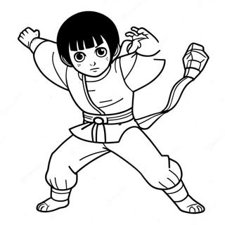 Kolorowanka Z Rock Lee W Dynamicznej Pozie 53779-44828