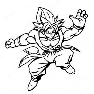 Kolorowanka Z Goku W Formie Super Saiyanina W Locie 53959-44967