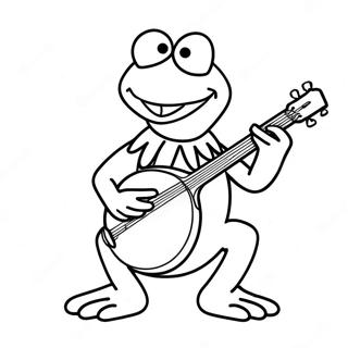 Kermit Grajacy Na Banjo Kolorowanka 55342-46048