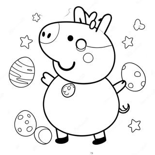 Kolorowanka Z Peppa Pig Z Kolorowymi Jajkami 55412-46093