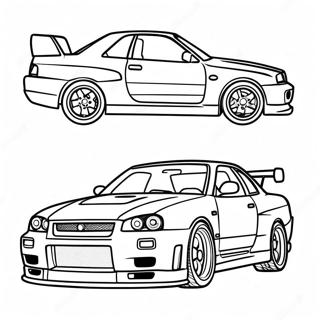 Nissan Skyline Gtr R34 Kolorowanki