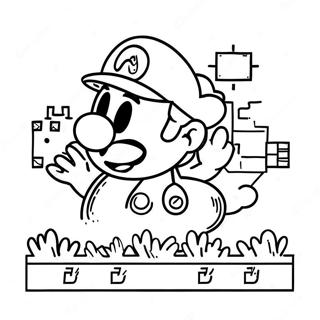 Kolorowanka 8 Bit Mario 5553-4434