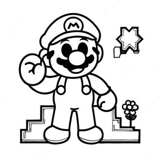 Kolorowanka 8 Bit Mario 5553-4436