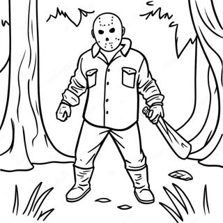 Jason Voorhees W Ciemnym Lesie Kolorowanka 56192-46718