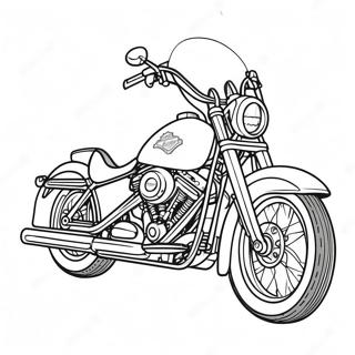 Kolorowanka Z Klasycznym Motocyklem Harley Davidson 56362-46846