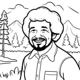 Szczesliwy Bob Ross Malujacy Krajobraz Kolorowanka 56932-47315