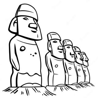 Kolorowanka Statuy Moai 58215-48379