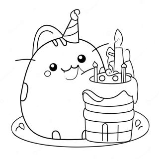 Kolorowanka Pusheen Z Tortem Urodzinowym 59317-49242