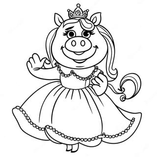 Kolorowanka Miss Piggy W Glamour Sukience 59647-49519