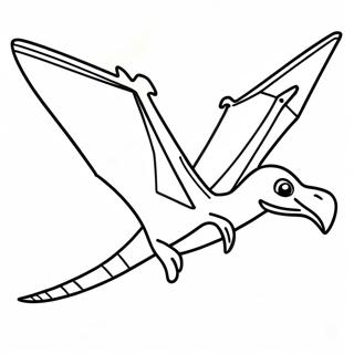 Kolorowanka Z Latajacym Pteranodonem 59987-49783