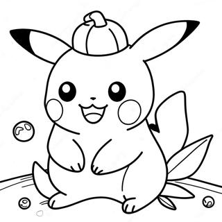 Pikachu Przebrany Za Dynie Kolorowanka 6115-4887