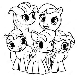 Urocze Przyjaciolki Ekipy Znaku Cutie Mark Z My Little Pony Kolorowanka 61177-50732